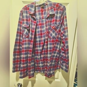 Eddie Bauer Womens flannel top 2x